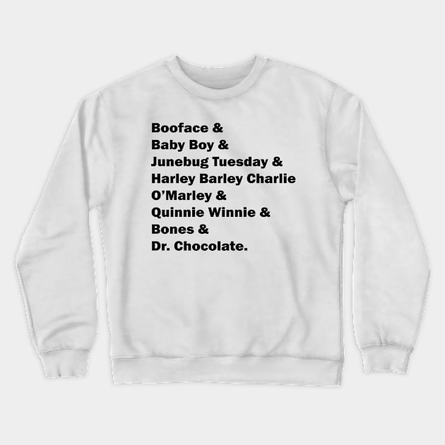 Nicknames Black (personalize it!) Crewneck Sweatshirt by BradyRain